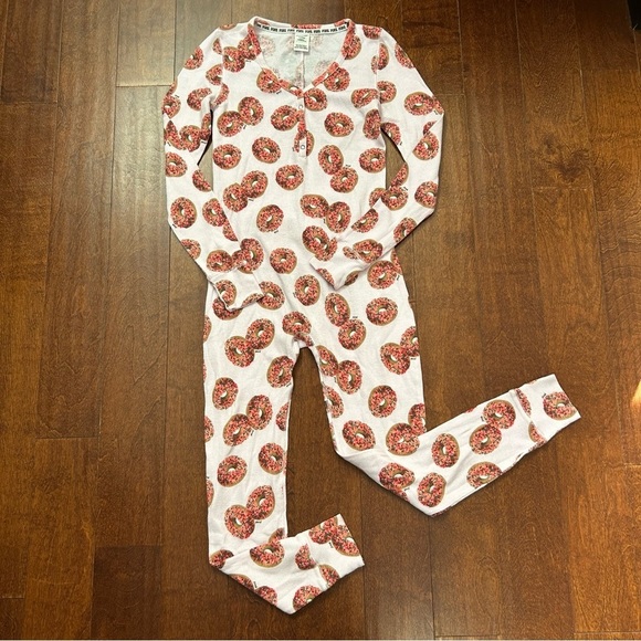 Victoria’s Secret PINK Women’s Donut Print Pajamas, Size Medium - Picture 1 of 16